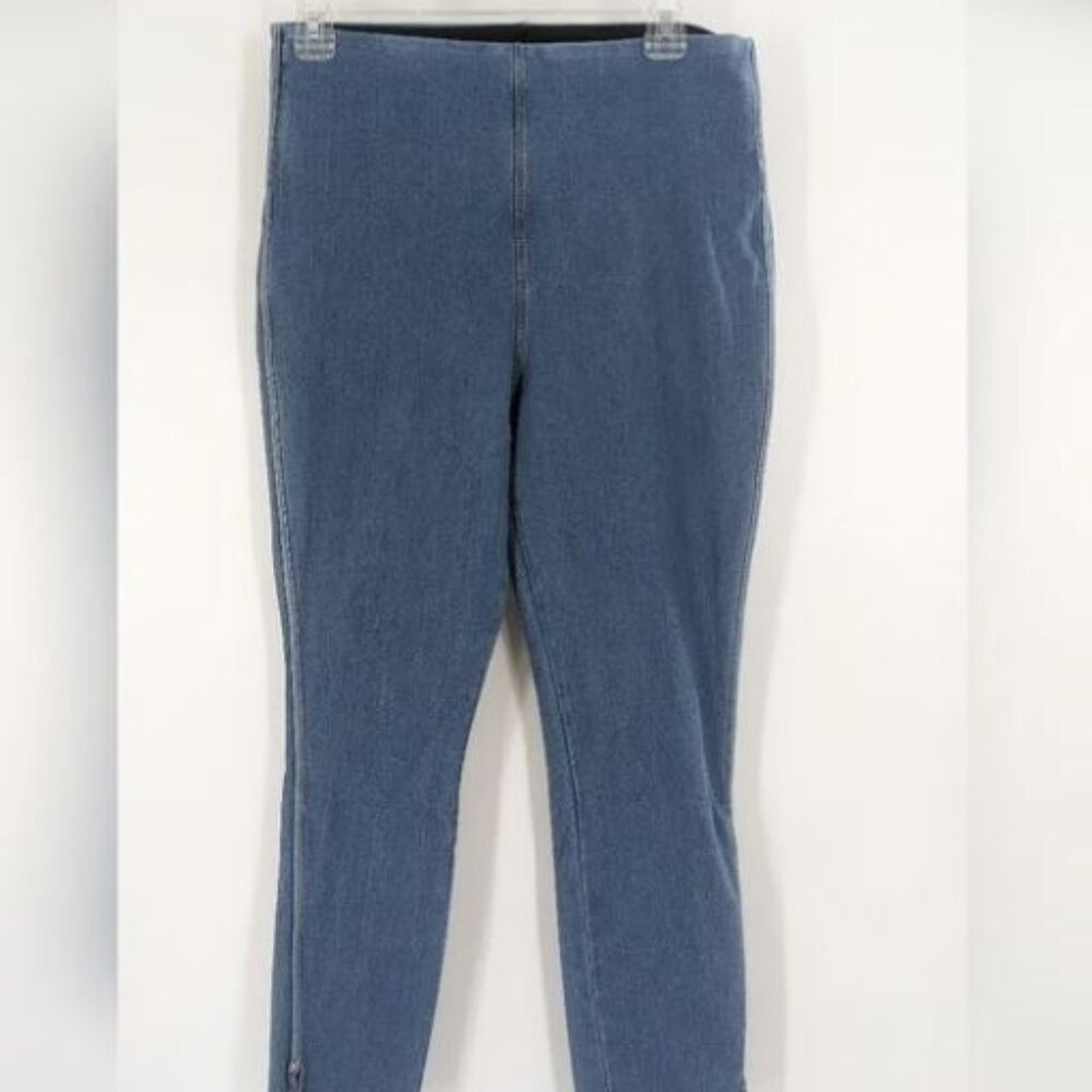 Lysse denim cropped pull on joggers Size L